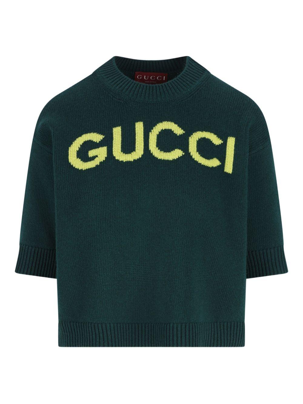 Soft wool top with intarsia 851972 XKEBC3027 GUCCI