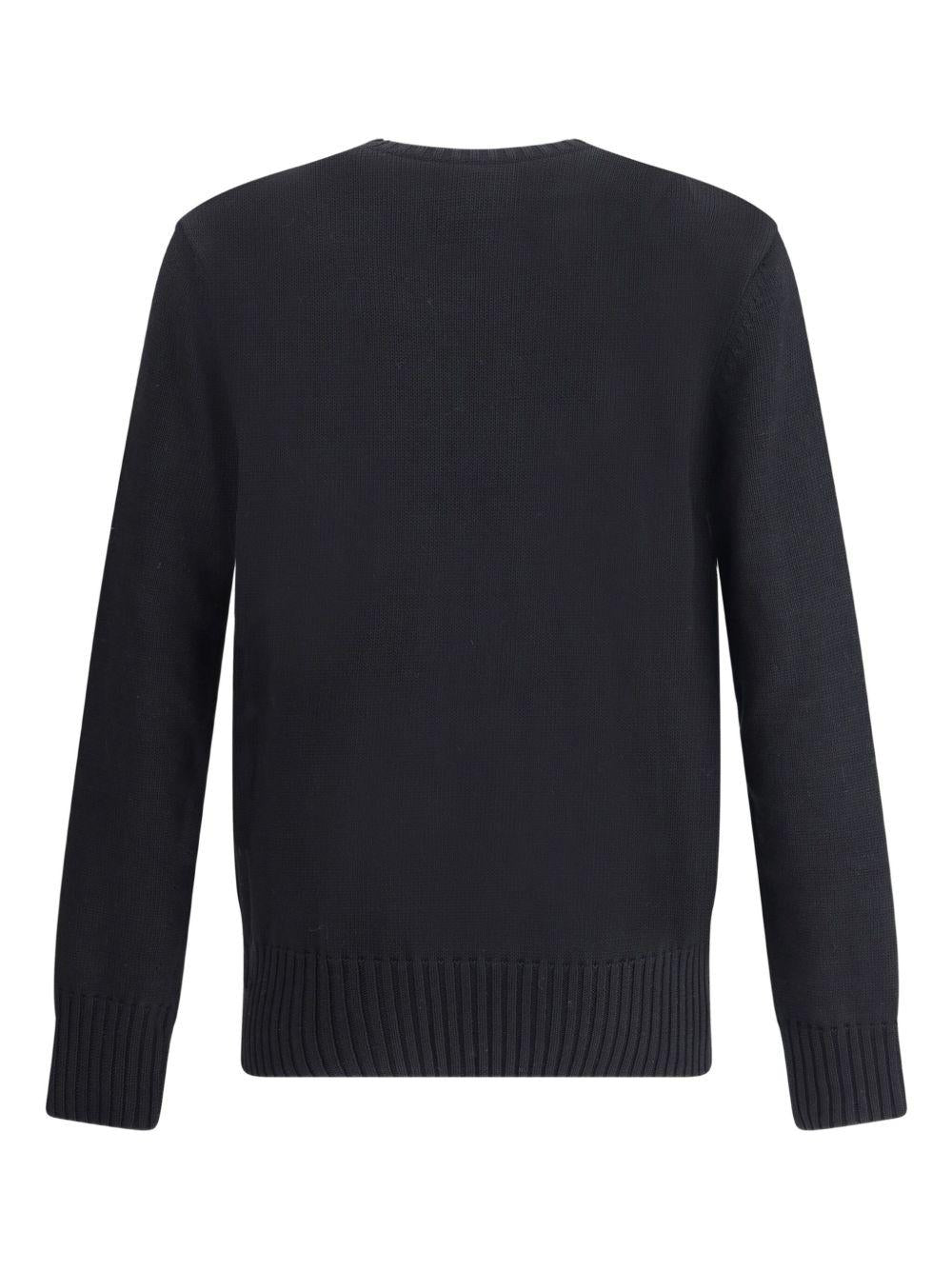 Sweater in cotton knit with GIVENCHY Paris embroidery BM90W04YNM 001 GIVENCHY