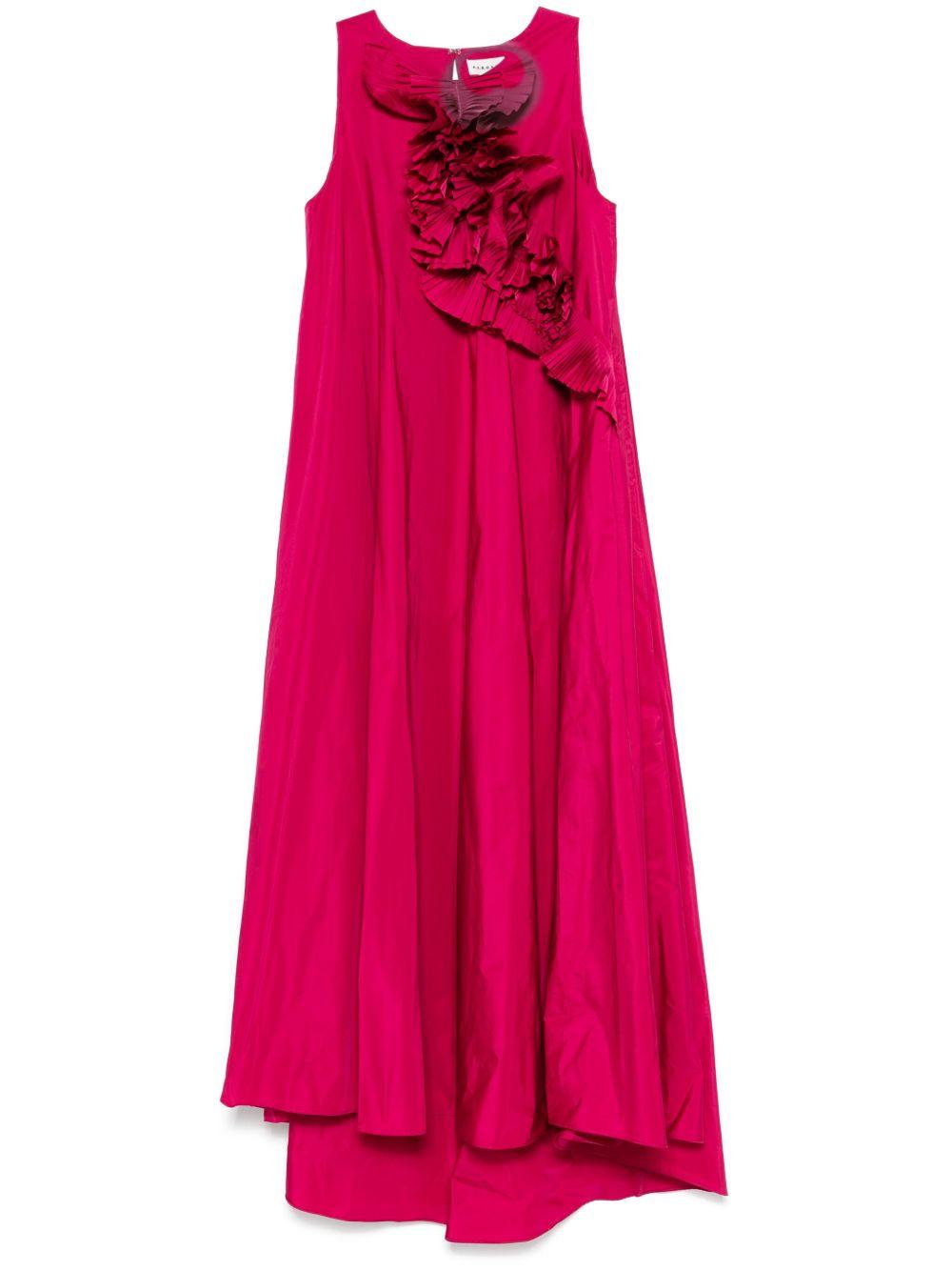Pimpy long dress with floral detail D726015 PIMPY042 P.A.R.O.S.H.