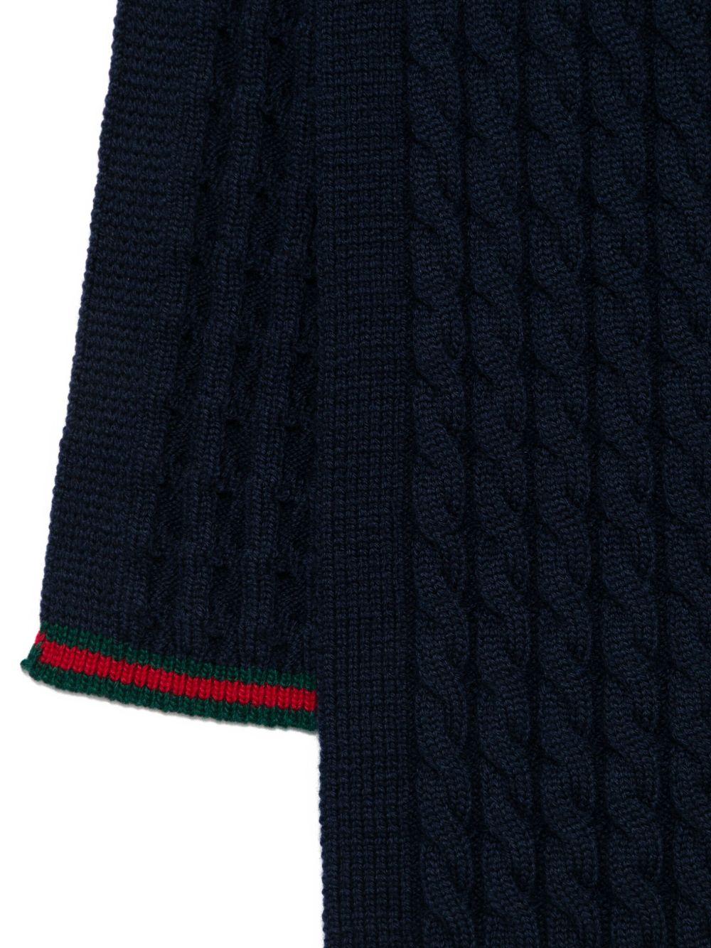 Scarf with web pattern 828913 4K2064166 GUCCI KIDS