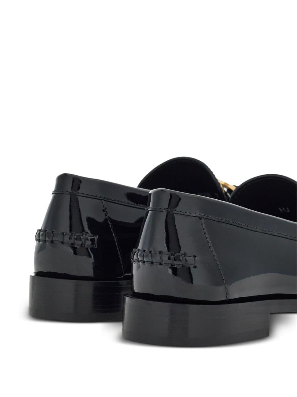 Gancini-buckle leather loafers<BR/><BR/> MARYAN 0769302NERO FERRAGAMO