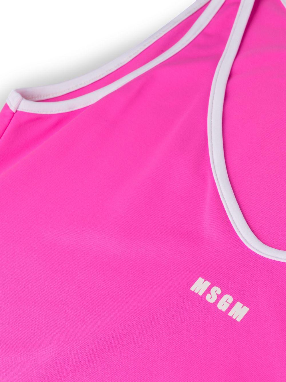 Logo-print scoop-neck swimsuit 3442MDF74 23727914 MSGM