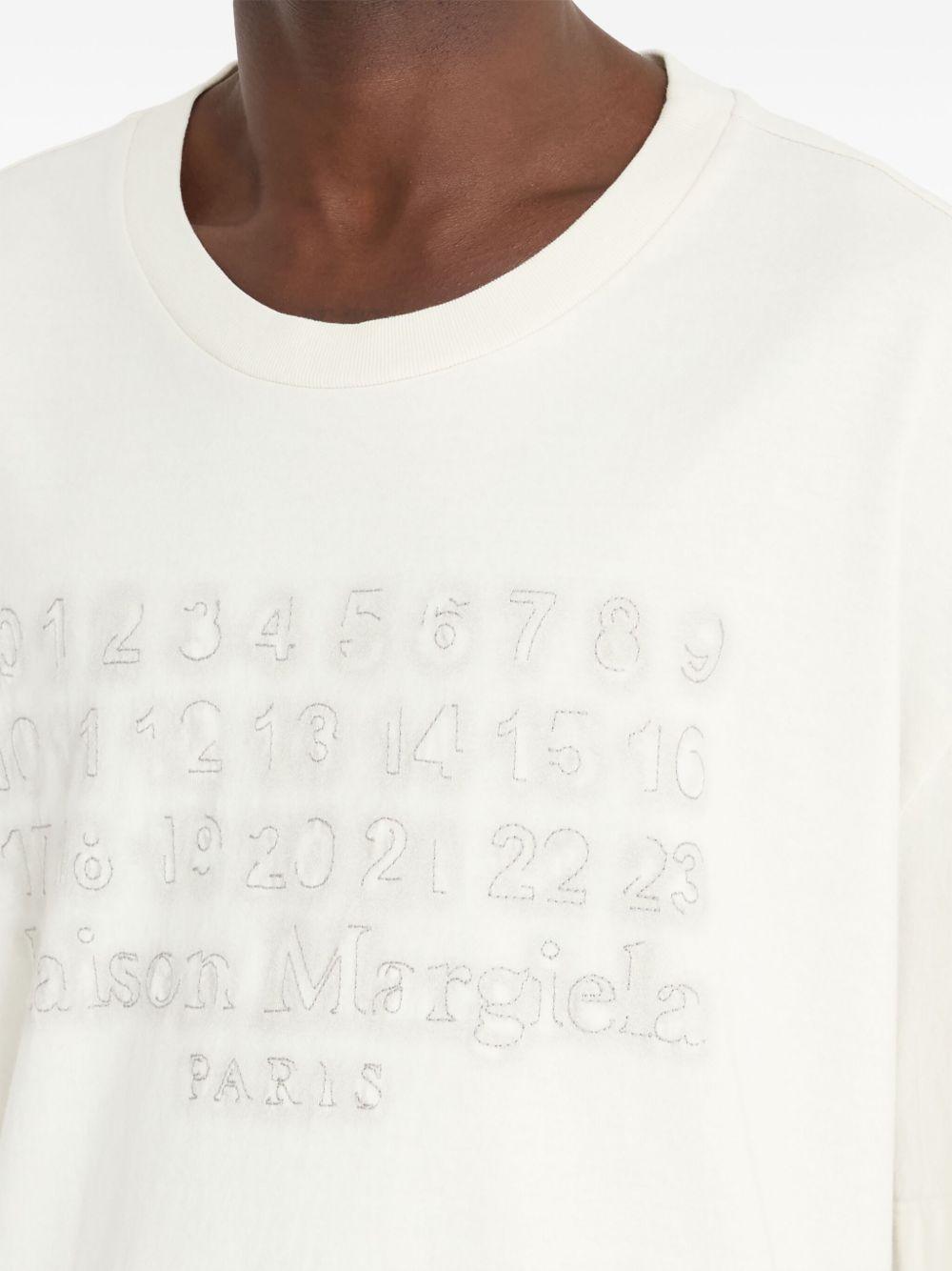 Numbers-motif T-shirt<BR/><BR/><BR/> S50GC0705 S24567103 MAISON MARGIELA