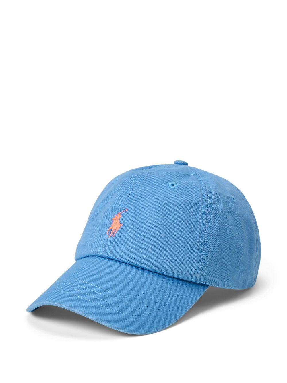 Logo-embroidered cotton cap<BR/><BR/><BR/> 710667709 141BLUE ORBIT POLO RALPH LAUREN
