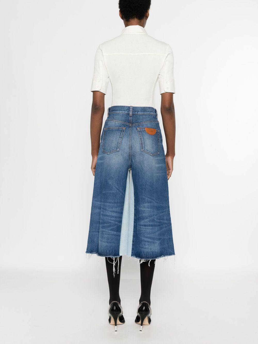 Patchwork denim shorts<BR/><BR/><BR/> CH25SDS02158 476 CHLOÉ