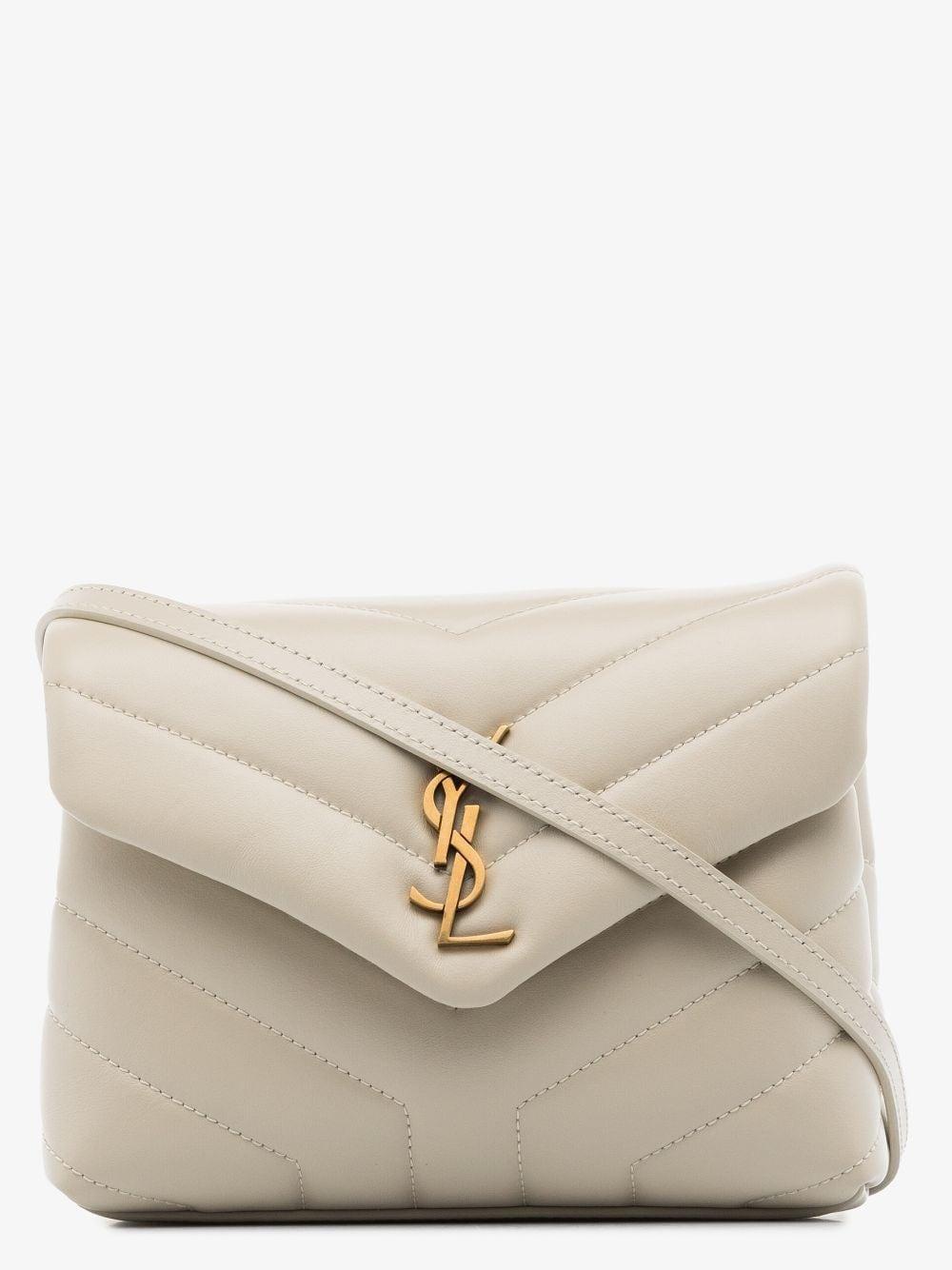 White leather logo-plaque quilted crossbody bag 678401DV707 9207 SAINT LAURENT