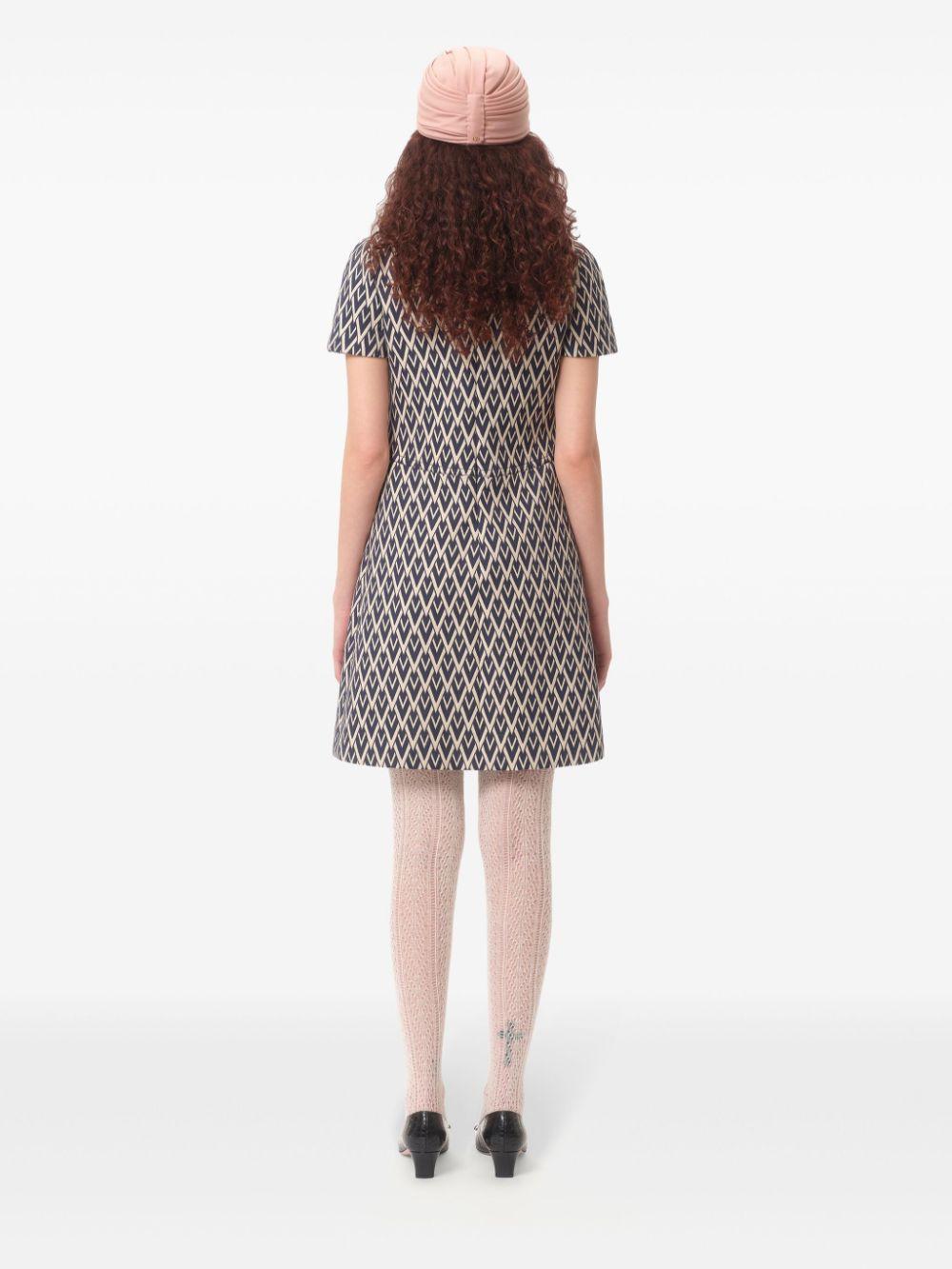 SHORT DRESS IN TOUTE LA V JACQUARD 6B3VAF10915 QXA VALENTINO GARAVANI