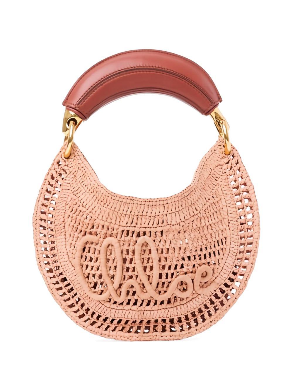 Summer Banana mini hobo bag with raffia shoulder strap CH26UP782P08 24M CHLOÉ