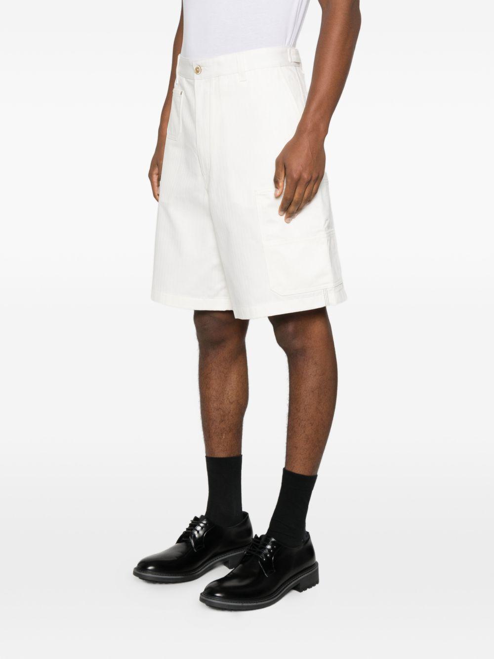 Cargo bermuda shorts in herringbone denim BM51PK5171 100 GIVENCHY