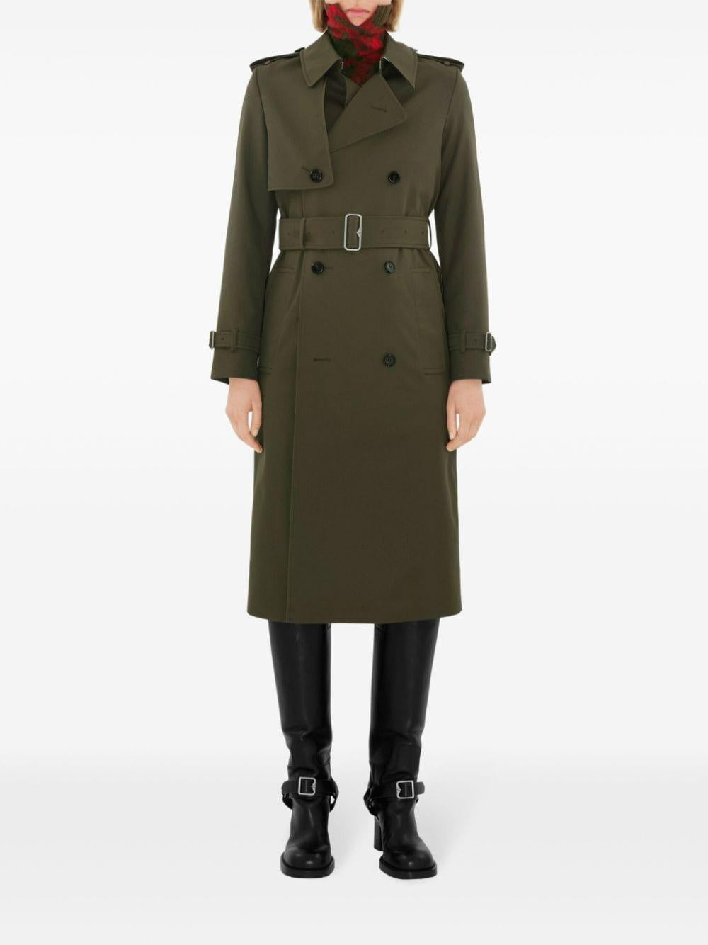 Notched-lapel cotton trench coat<BR/><BR/><BR/><BR/> 8093046 C1173 BURBERRY