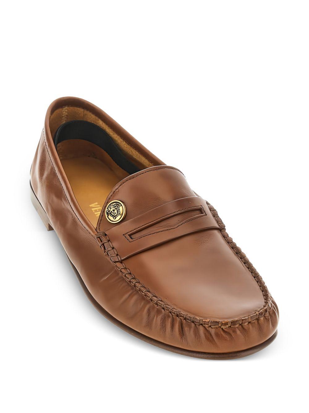 Guanto Leather Loafers 1023322 1A173461N87J VERSACE