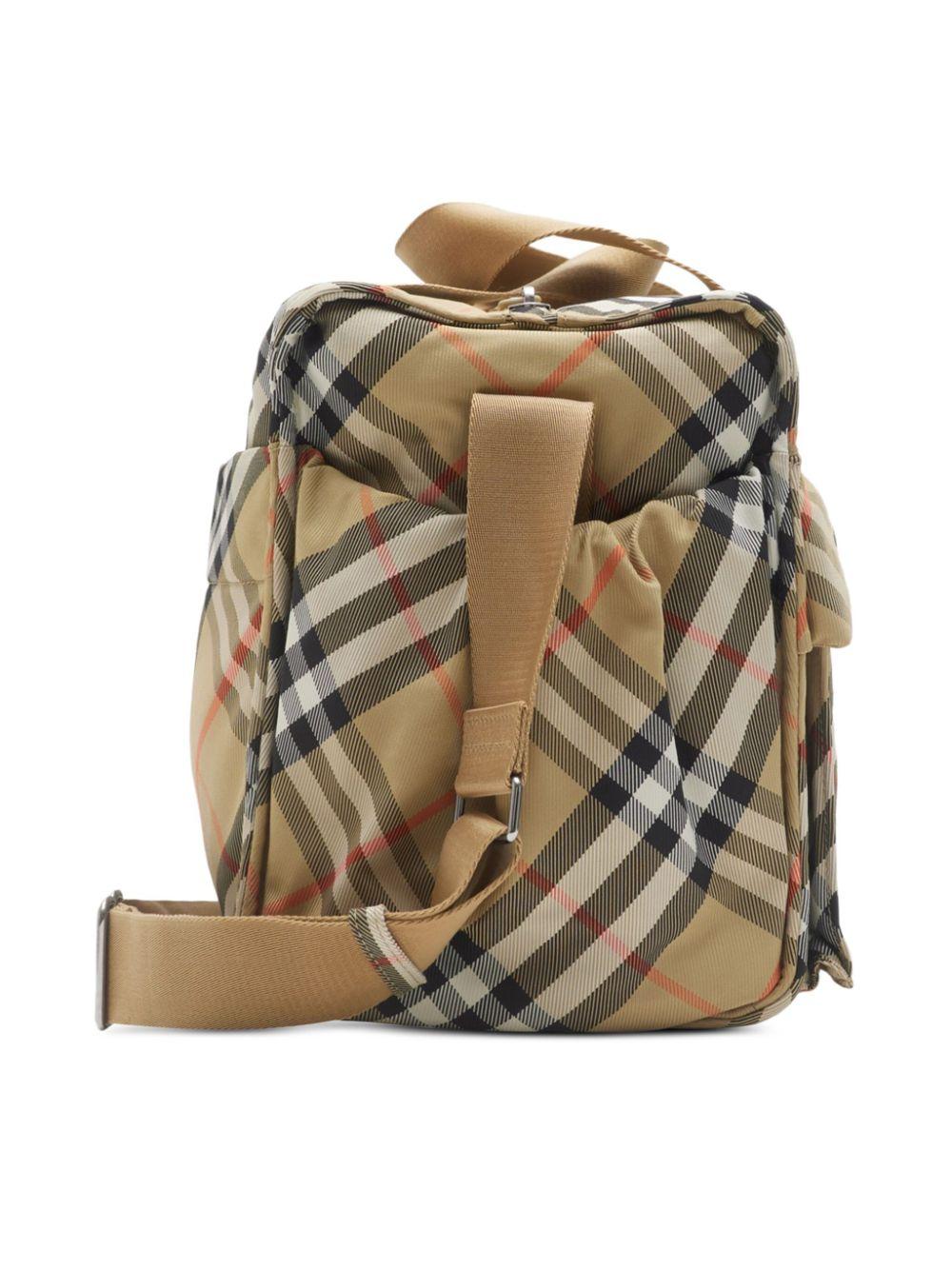 Checked changing bag<BR/><BR/><BR/> 8100214 B9368 BURBERRY KIDS