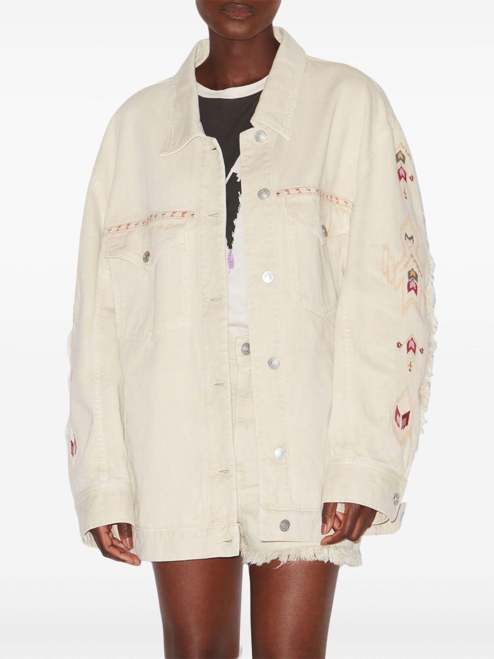 Manona embroidered denim jacket VE0430FA C1H02E23EC MARANT ÉTOILE