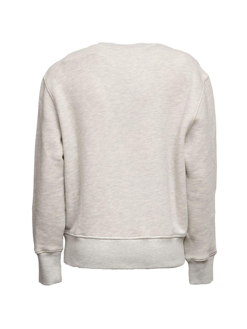 CREW NECK SWEATSHIRT WITH EMBROIDERED LOGO SWPW 001MJERSEY MELANGE AUTRY