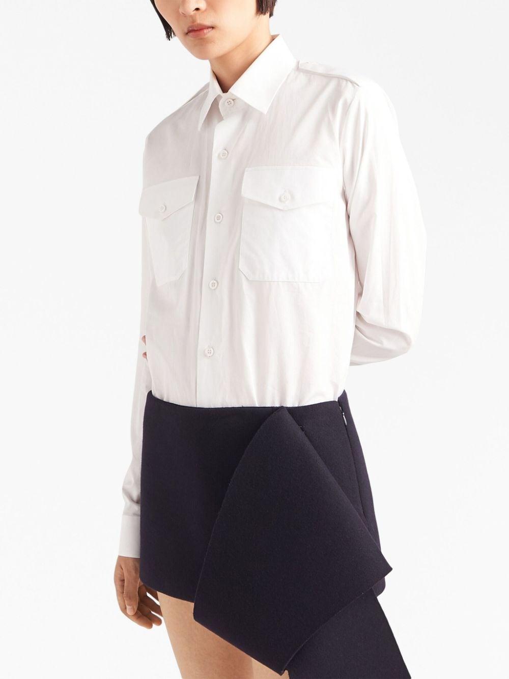 Logo-plaque cotton shirt P478G 126LF0009 PRADA