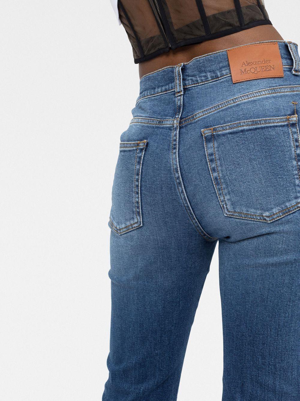 Logo-patch denim jeans<BR/> 708762 QMABQ4118 ALEXANDER MCQUEEN