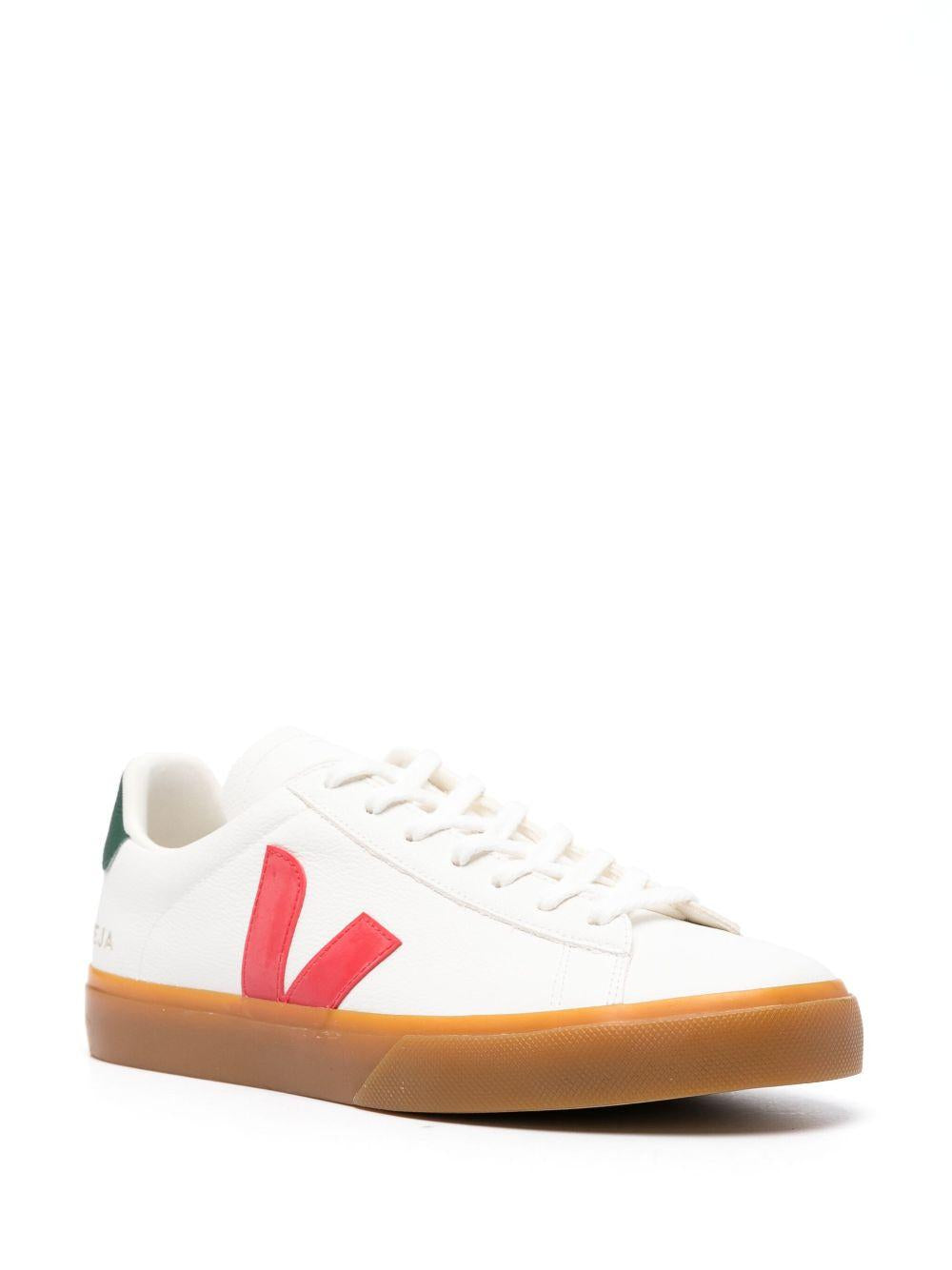 Campo ChromeFree® leather sneakers<BR/><BR/><BR/> CP0503497 EXTRA WHITE/PEKIN/POKER VEJA
