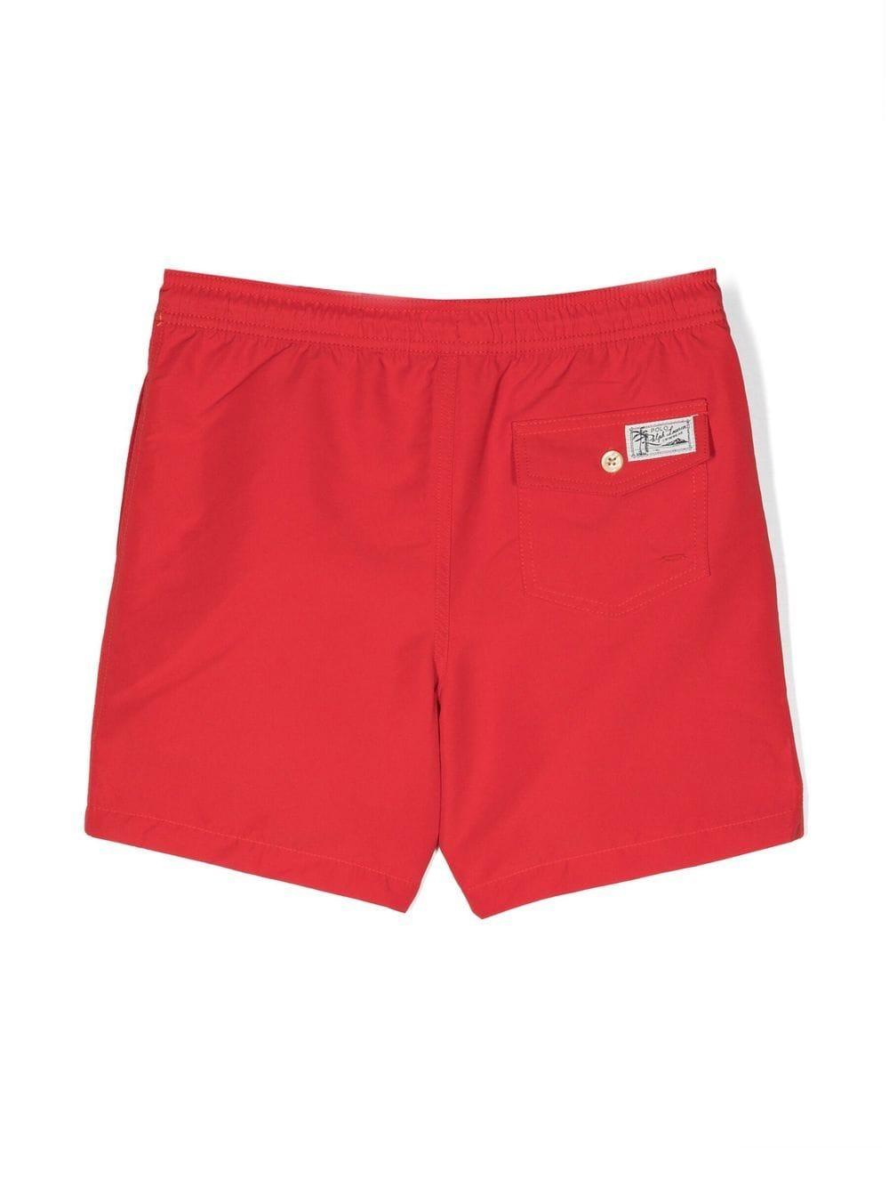 Red Polo Pony swim shorts 323905345001 RL 2000 RED POLO RALPH LAUREN KIDS