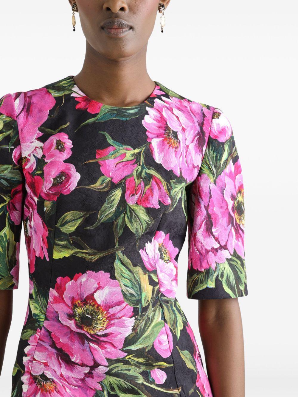 Floral-print mini dress<BR/><BR/><BR/><BR/> F6TMJT FSFN9HN5KR DOLCE & GABBANA
