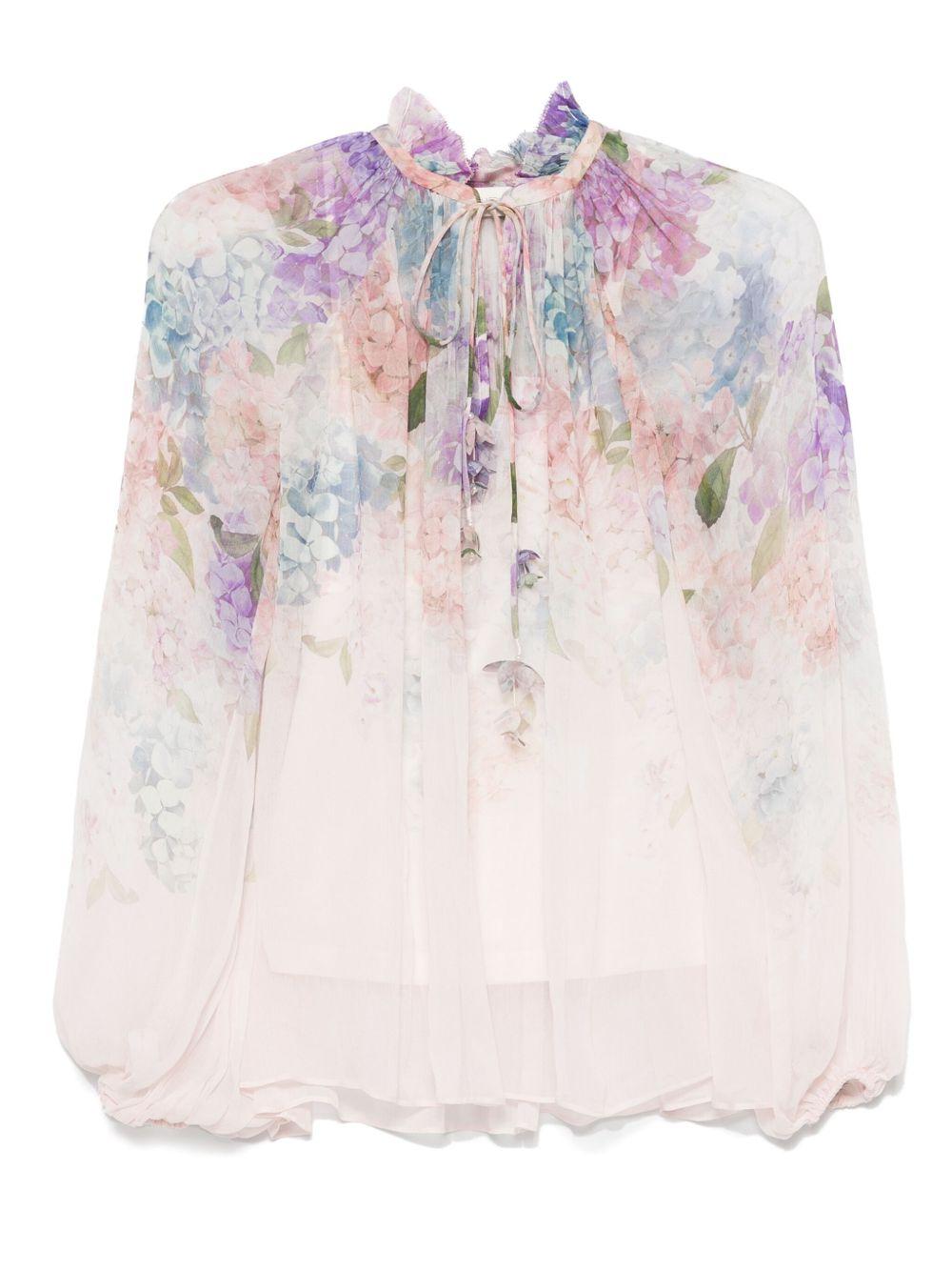 Dawning blouse<BR/><BR/> 0991TS252 MULTI HYDRANGEA ZIMMERMANN