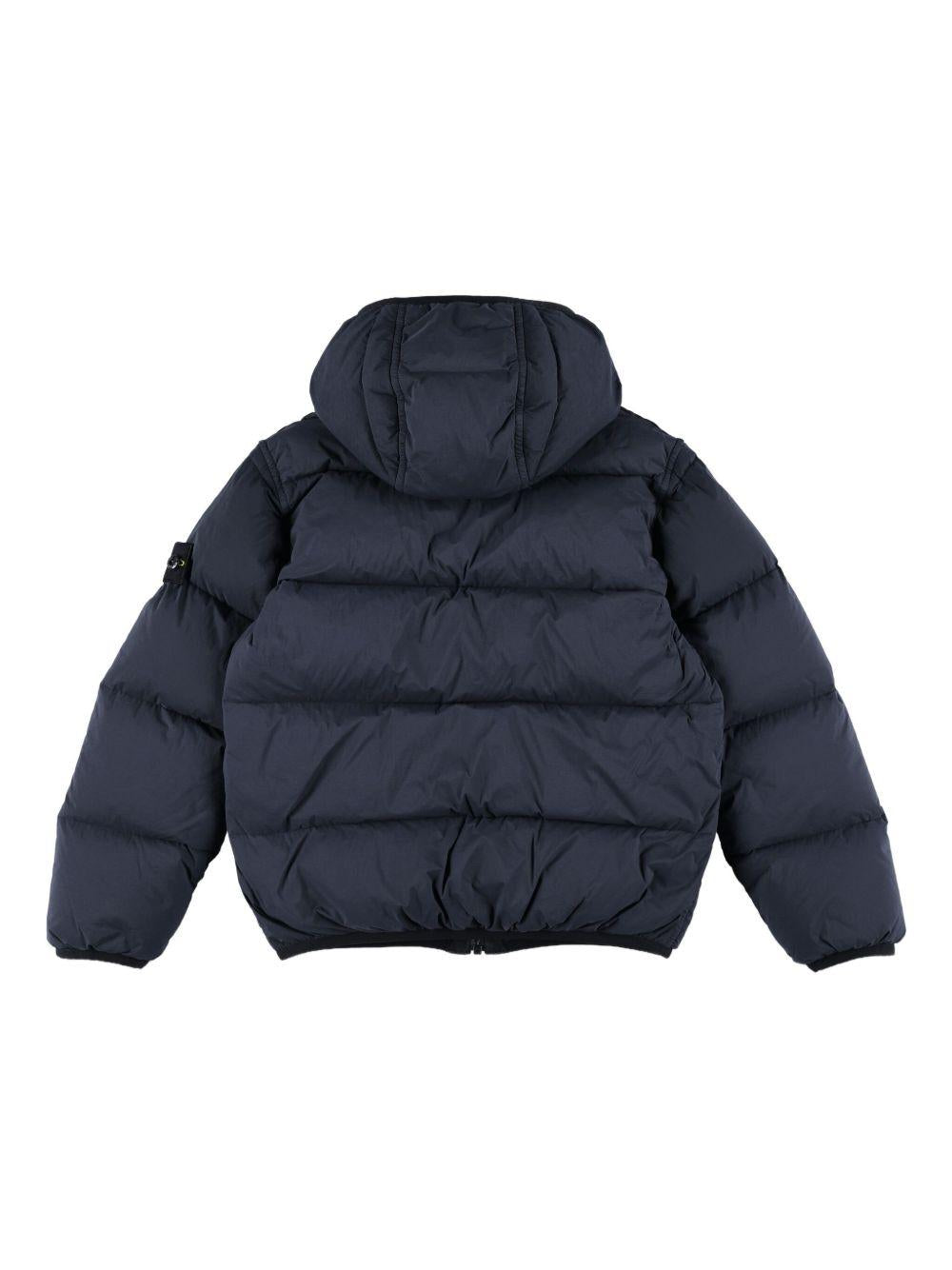 Hooded down jacket in a K2S164100017 S0028V0020 STONE ISLAND KIDS