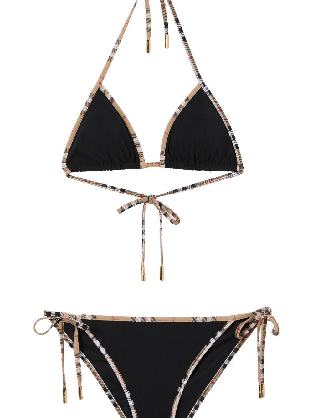 Vintage Check-trim triangle bikini<BR/><BR/><BR/> 8070463 A1189 BURBERRY