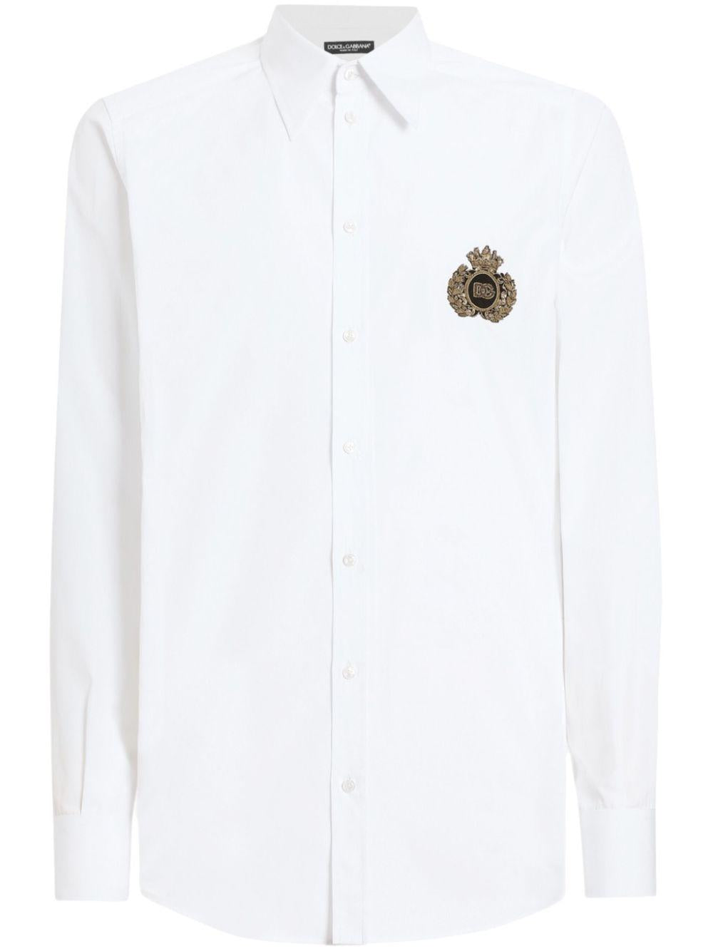 Logo-patch shirt<BR/><BR/><BR/> G5ML1Z GI757W0800 DOLCE & GABBANA