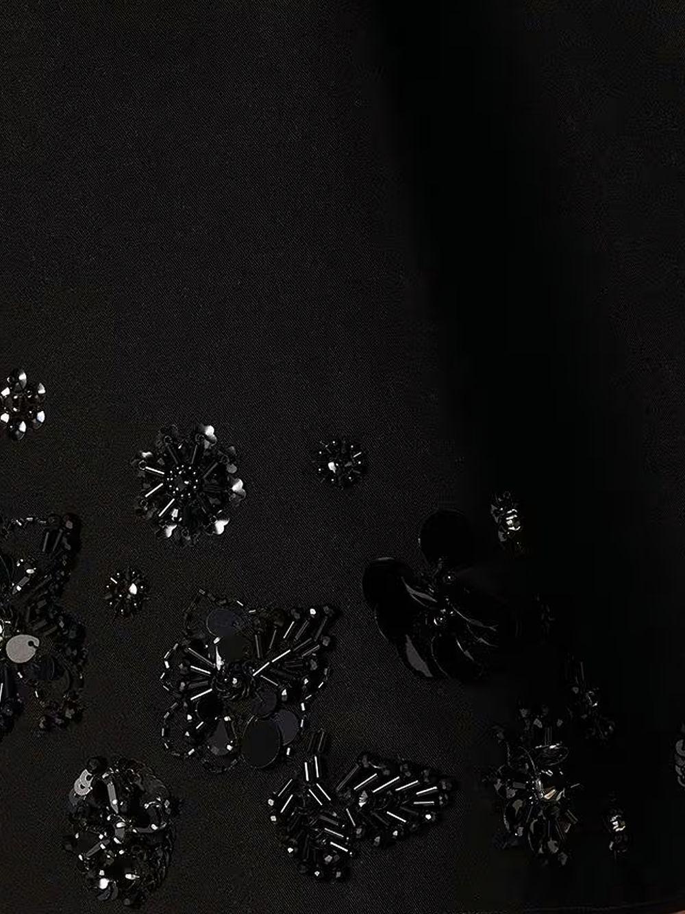 Cotton blend midi skirt with floral sequin and crystal details GWP02671 P00231190100 GOLDEN GOOSE
