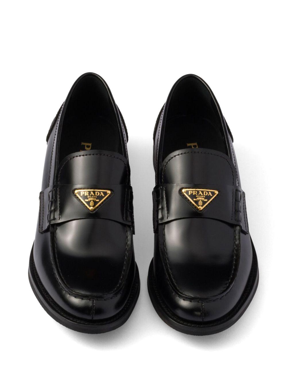 Brushed leather loafers<BR/><BR/> 1D813N 055F0002 PRADA