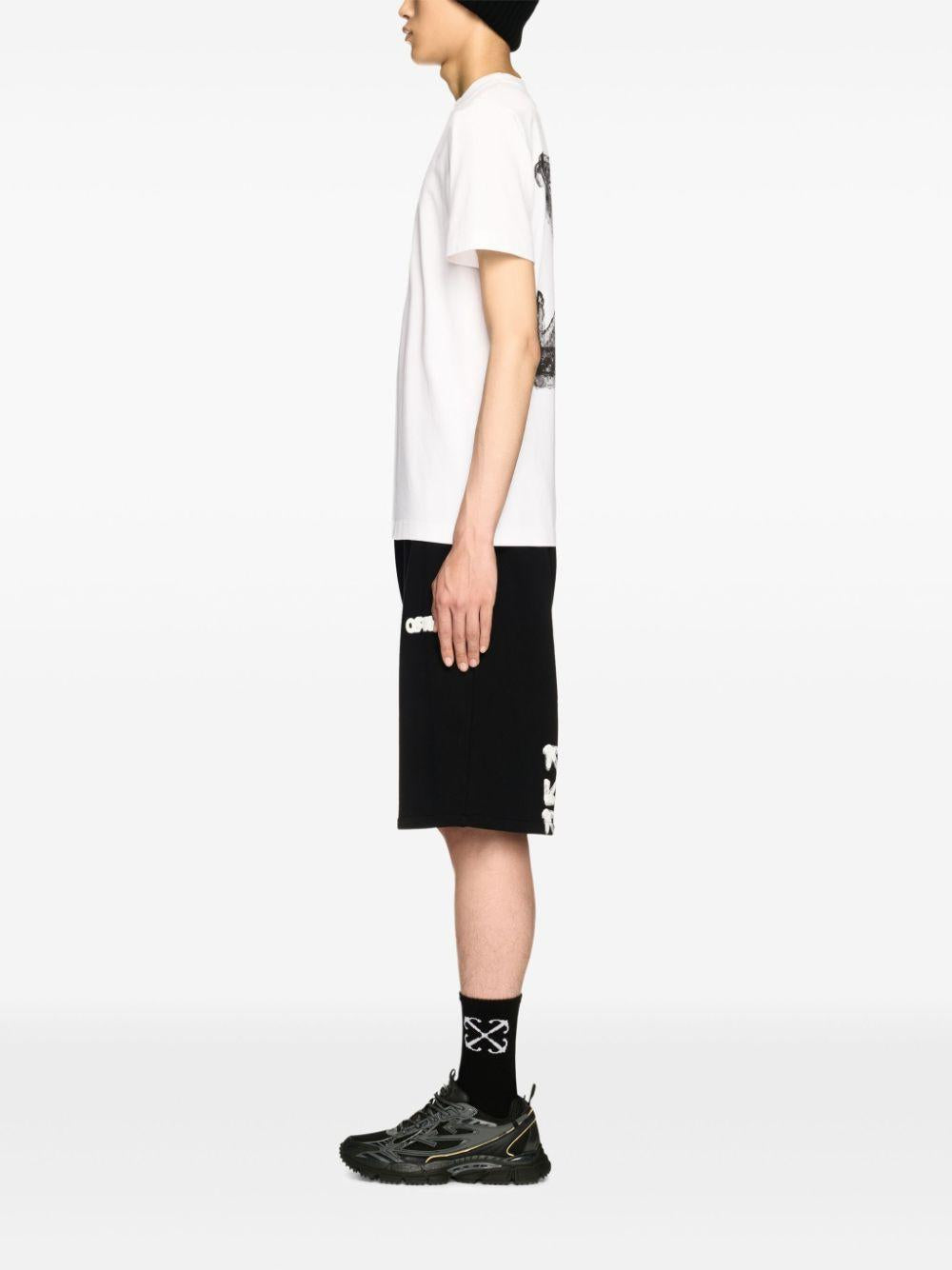Spray Arrow T-shirt<BR/><BR/><BR/> OMAA027S25JER00B 0110 OFF-WHITE