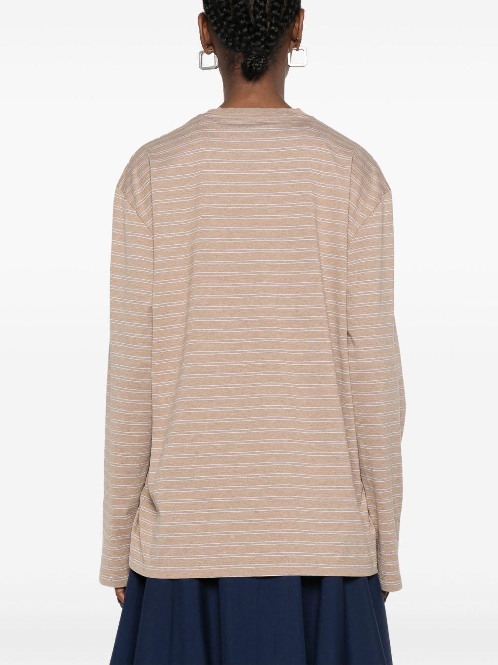 Striped T-shirt<BR/><BR/> MJL014 14RTF0I80 MIU MIU