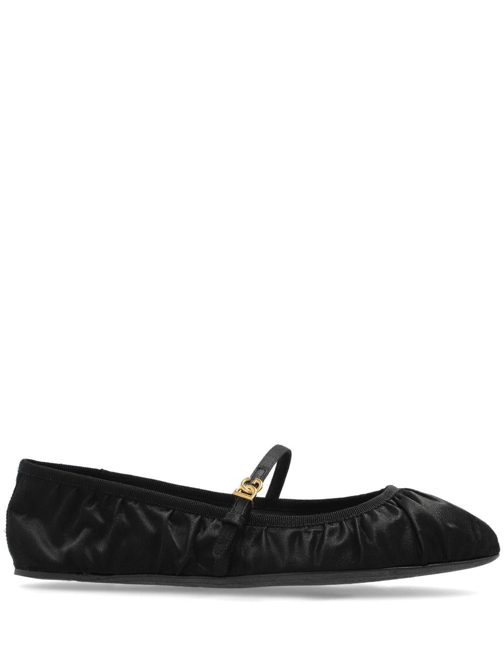 Logo-buckle ballerina shoes<BR/><BR/><BR/> CB0257 AD1608B956 DOLCE & GABBANA
