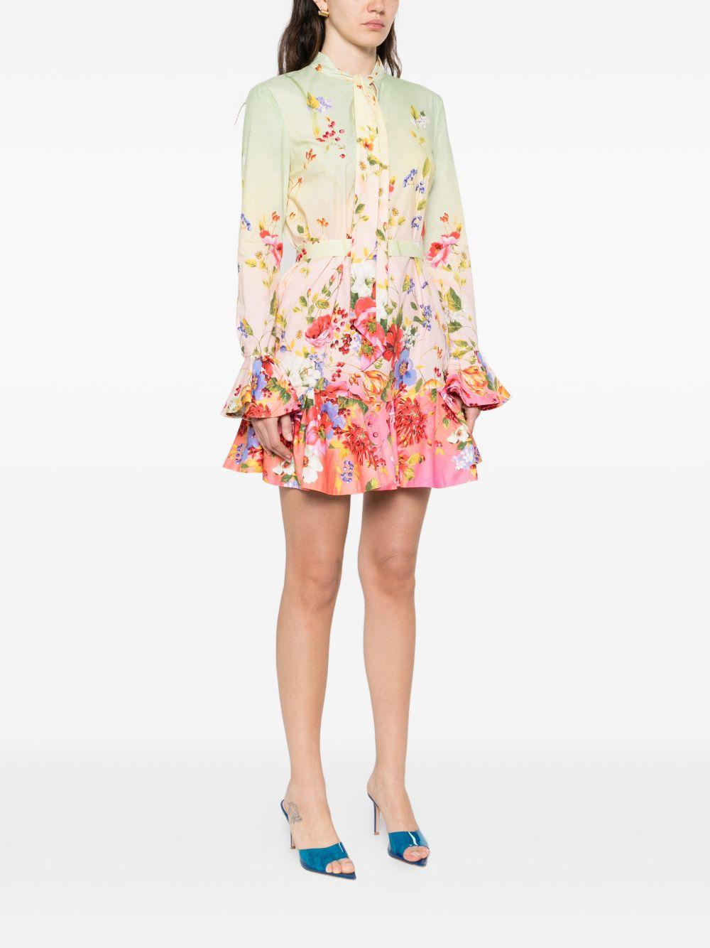 Miami Print Mini Dress WQT104 3AR32D0509 ROBERTO CAVALLI