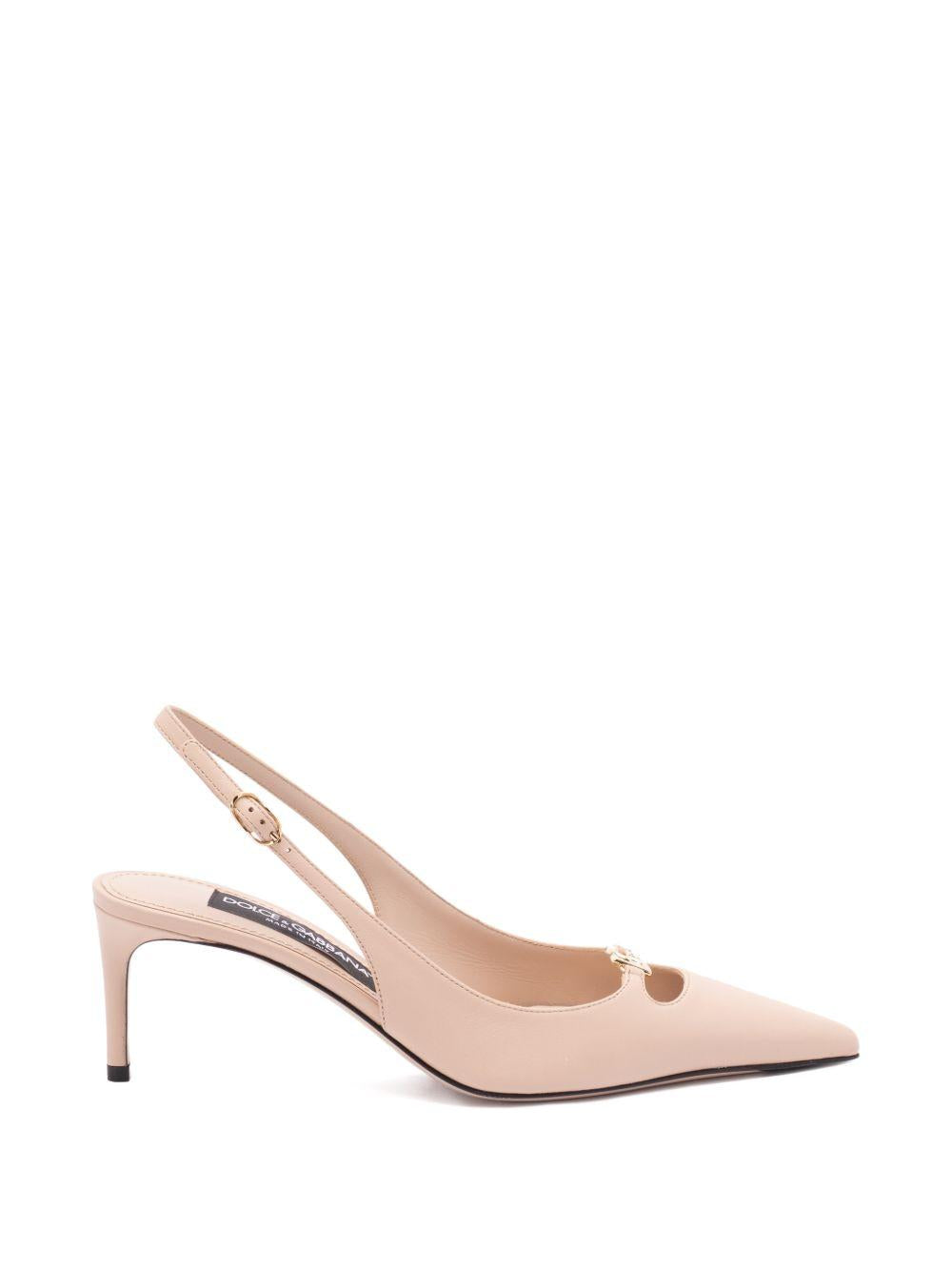 Lollo silk nappa leather slingbacks CG0796 A195380095 DOLCE & GABBANA