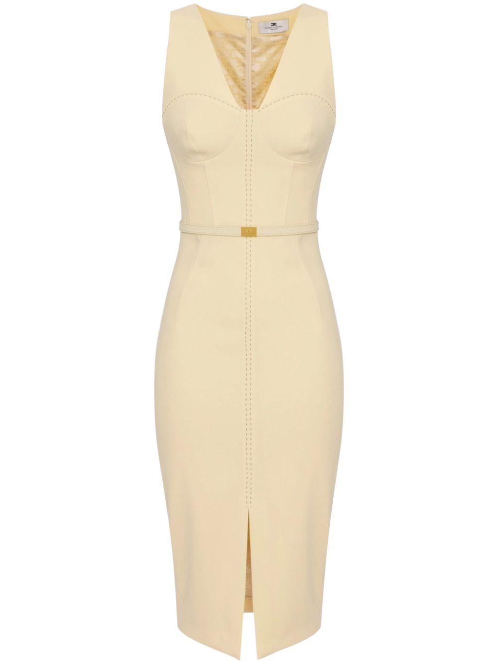 Crepe midi dress<BR/><BR/><BR/> AB70651E2 193 ELISABETTA FRANCHI