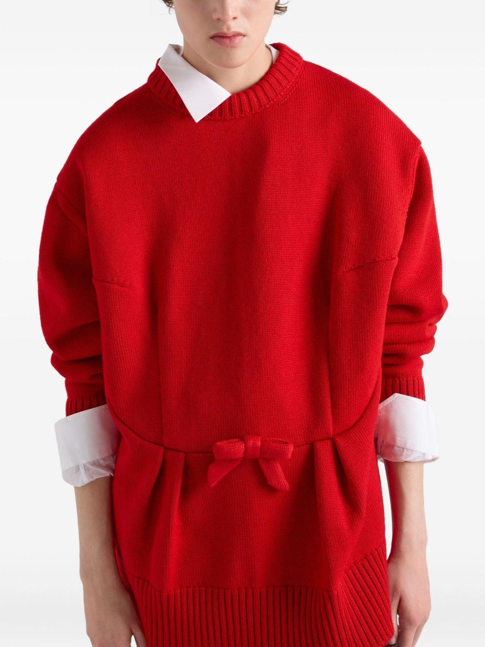 Wool sweater with bow P24V2P18JO S-OOOF0011 PRADA