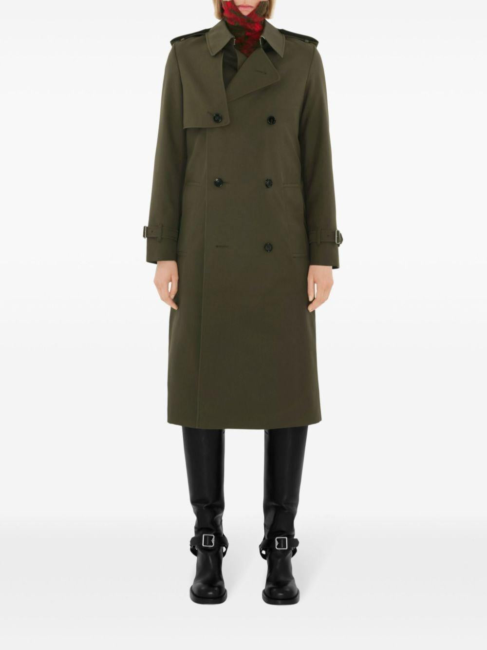Notched-lapel cotton trench coat<BR/><BR/><BR/><BR/> 8093046 C1173 BURBERRY