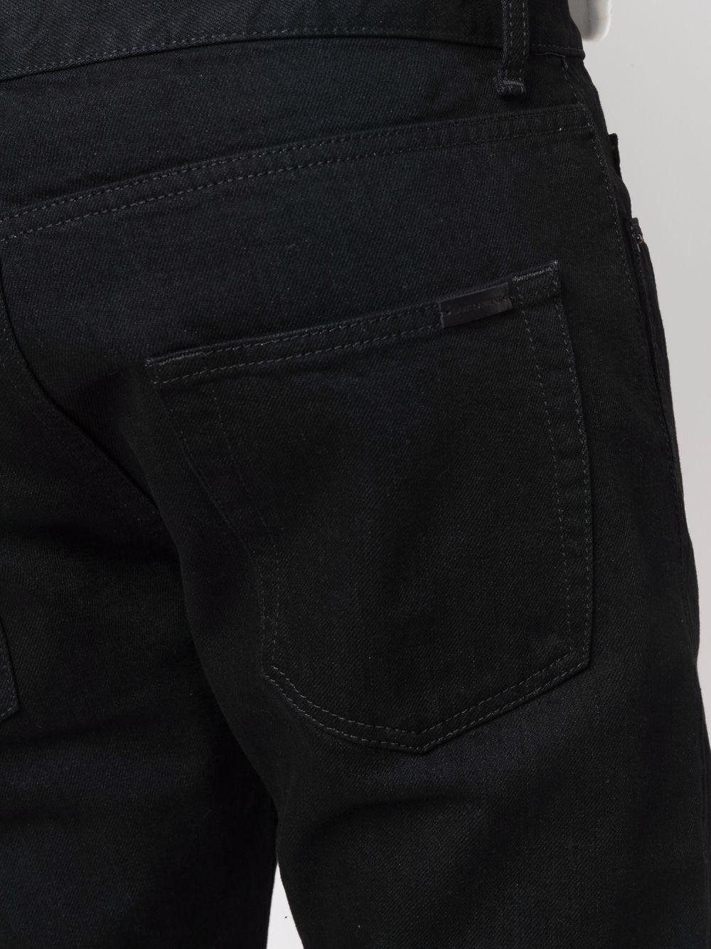 Black cotton cropped straight-leg jeans 670614YF899 1220 SAINT LAURENT