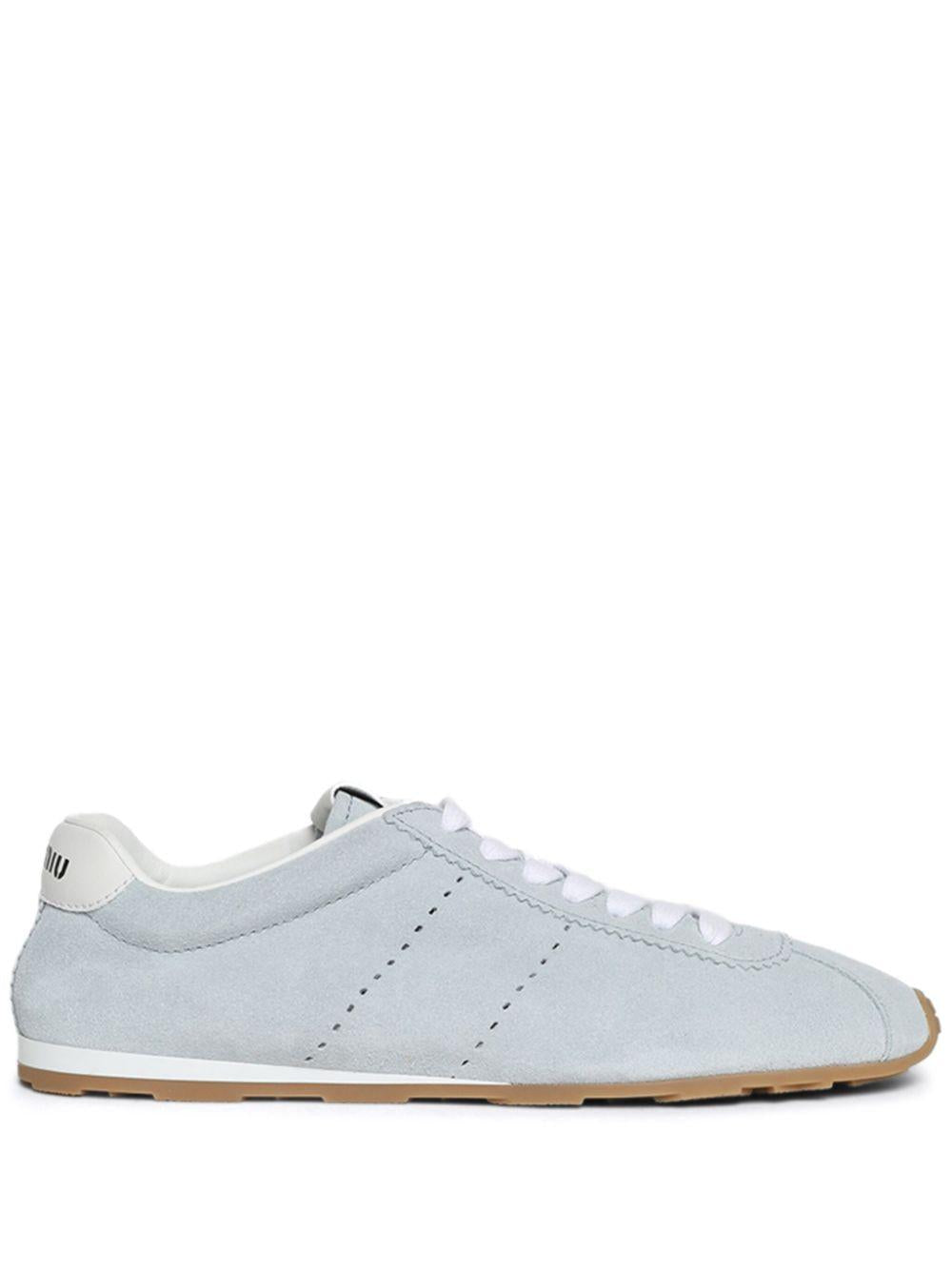 Plume suede sneakers<BR/><BR/> 5E114E 054F0012 MIU MIU