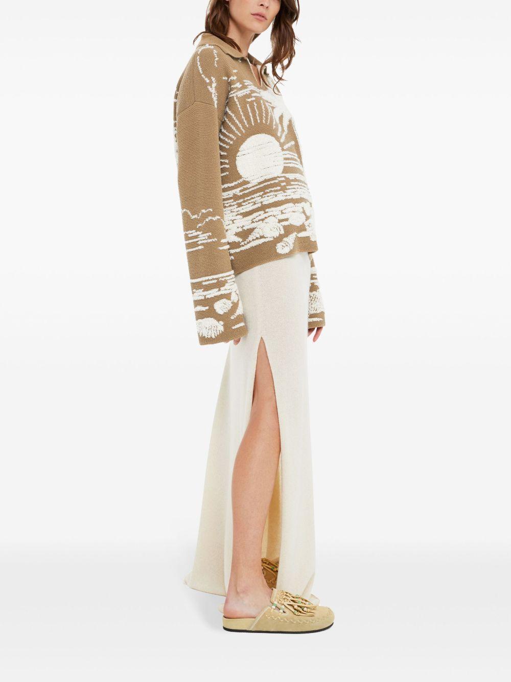 Beyond The Horizons sweater<BR/> LWHV002R25KNI004 6303 ALANUI