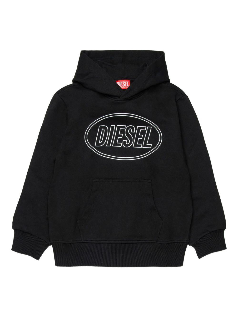 Hoodie with Diesel logo print J02612 0GEADK900 DIESEL KIDS