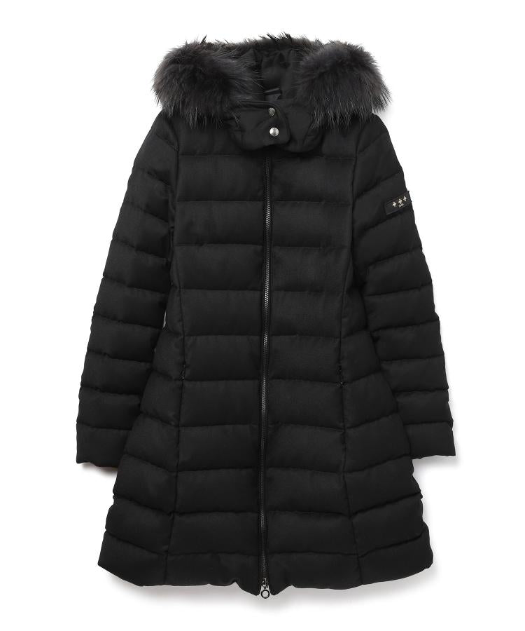 Laviana long down jacket with hood, black colour LTAT21A4571-D BLACK TATRAS