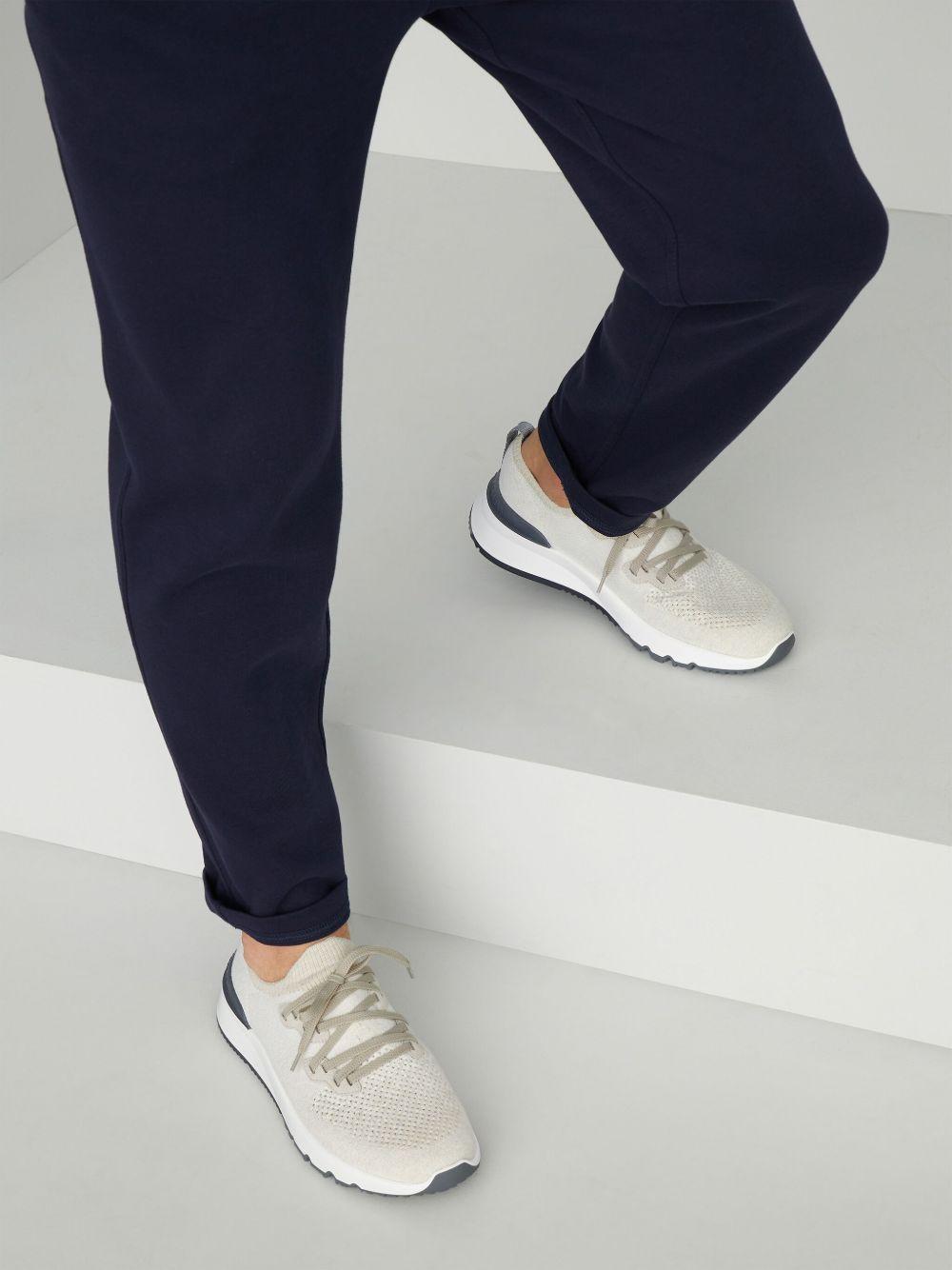 Cotton chiné knit runners MZUKISO250 CW751 BRUNELLO CUCINELLI