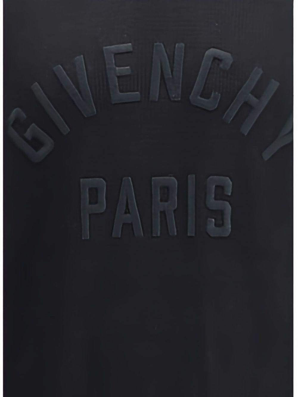 Sweater in cotton knit with GIVENCHY Paris embroidery BM90W04YNM 001 GIVENCHY
