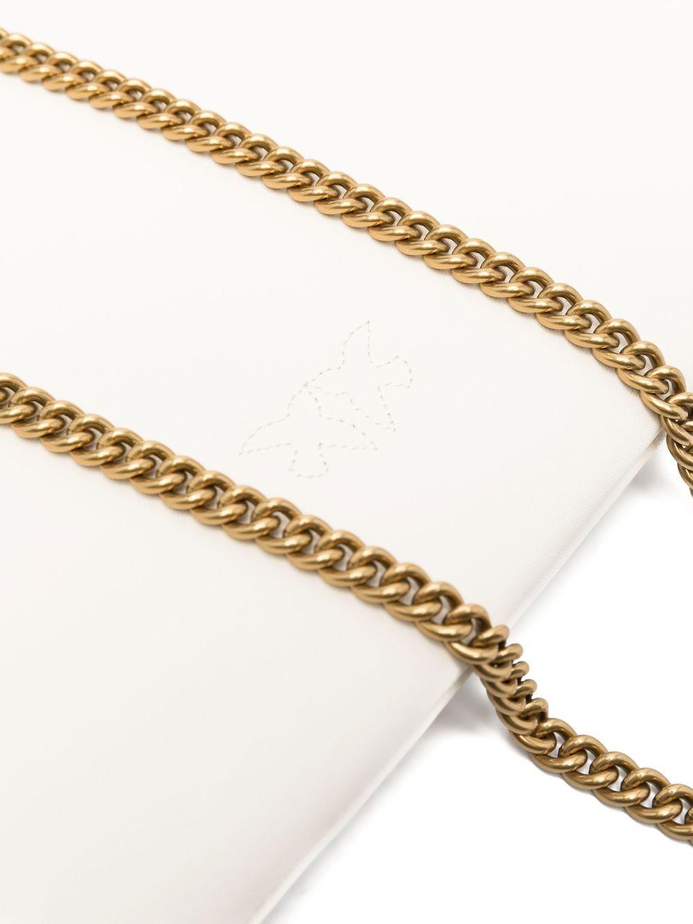 White logo-plaque crossbody bag <BR/><BR/> 100455 A0F1Z14Q PINKO