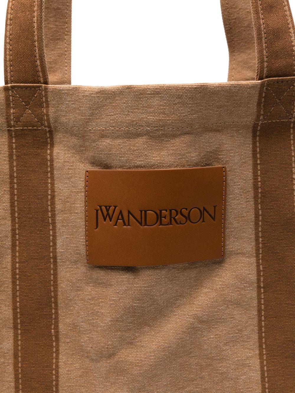 Logo-appliqué tote bag<BR/><BR/> HB0498 FA0331619 JW ANDERSON