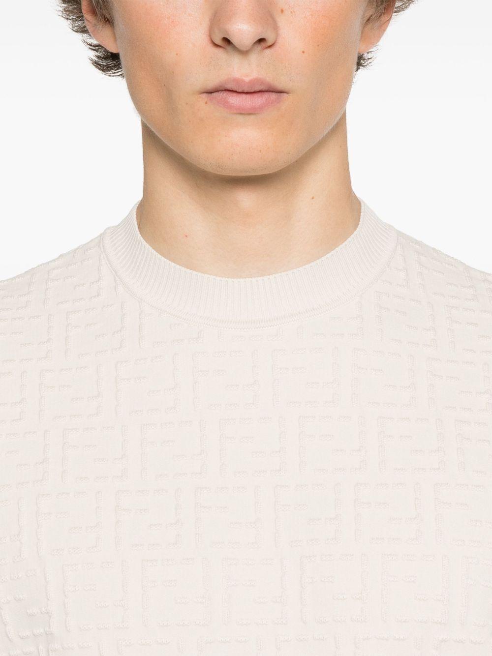 FF-embroidered T-shirt<BR/><BR/> FZX051 AU7OF1BJD FENDI