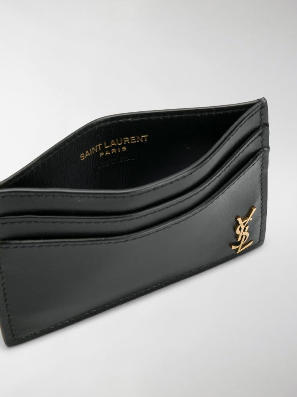 Crafted from smooth black leather 60760302G0W 1000 SAINT LAURENT