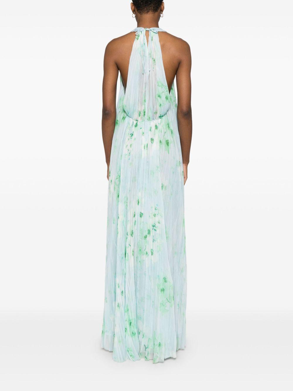 Floral-print maxi dress<BR/><BR/> 104687 A2DHABB PINKO