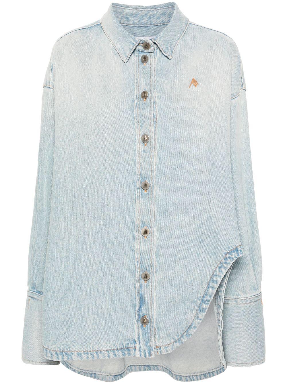 Spread-collar denim coat<BR/><BR/><BR/> 247WCB68 D049176 THE ATTICO